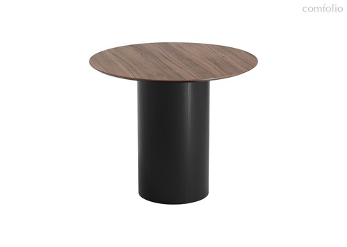 Стол обеденный Type D 90 см основание D 39 см (орех/черный) - Ellipse