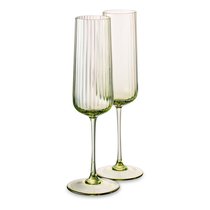 Набор бокалов для шампанского Anna Von Lipa Пульсация 200 мл, 2 шт, стекло хрустальное, зеленый - Anna Von Lipa