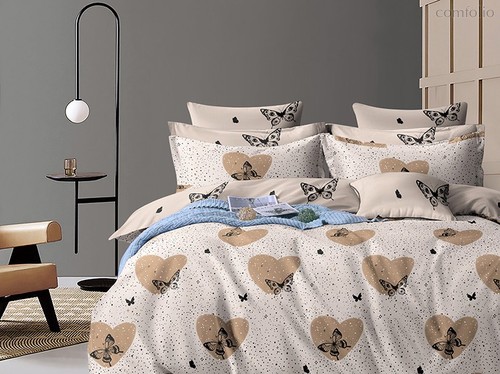 Комплект постельного белья CA-7-784 Дуэт Сатин печатный с наволочками 70х70х2шт.+ 50х70х2шт. - АльВиТек