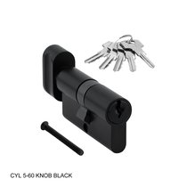 Ключевой цилиндр CYL 5-60 KNOB BLACK (Черный) - Rush