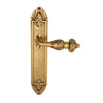 Дверная ручка Venezia Lucrecia на планке PL90 французское золото + коричневый - Venezia Collezione