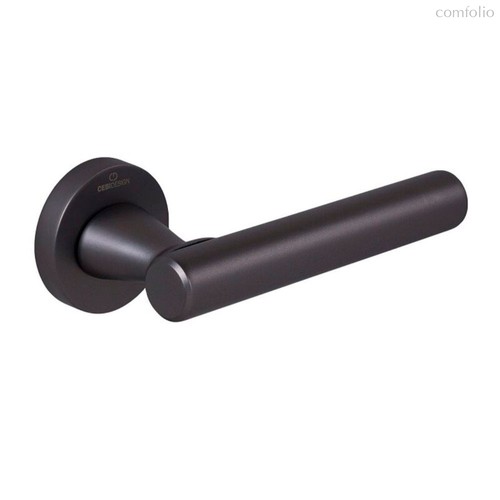 Дверная ручка KNURLINGS NORA SMOOTH, гладкая МР27 черный матовый никель - Cebi