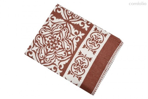 Одеяло Хлопок100% арт.1-9 (светло-коричневый орнамент), цвет коричневый, 170x205 см - Valtery