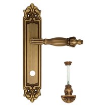 Дверная ручка Venezia Olimpo WC-4 на планке PL96 матовая бронза - Venezia Collezione