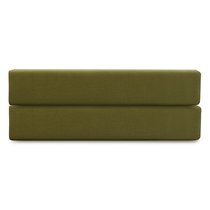 Простыня на резинке из премиального сатина оливкового цвета из коллекции Essential, 160х200х30 см - Tkano