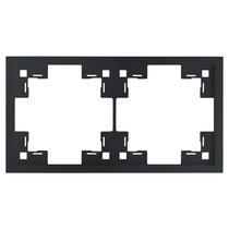 Рамка двухместная 35820 MB, черный сатин - Rikett