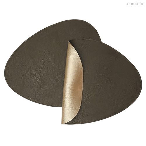 Набор из 2-х двухсторонних сервировочных салфеток Drop, 33х41 см, коричневый/карамельный - Liberty Jones