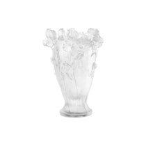 Ваза Decor de Table Pate de Verre Cristal Ирисы 32 см, хрустальное тесто, белая, п/к - Decor De Table