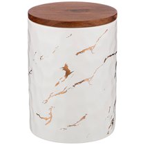 Банка Для Сыпучих Продуктов Коллекция Золотой Мрамор Цвет:White 11,5x16 см