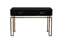 Консоль черная 2 ящика 120x42x77см - Garda Decor