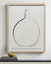 Постер Drawing Vase с дубовой рамой, цвет бежевый - Louvre Home