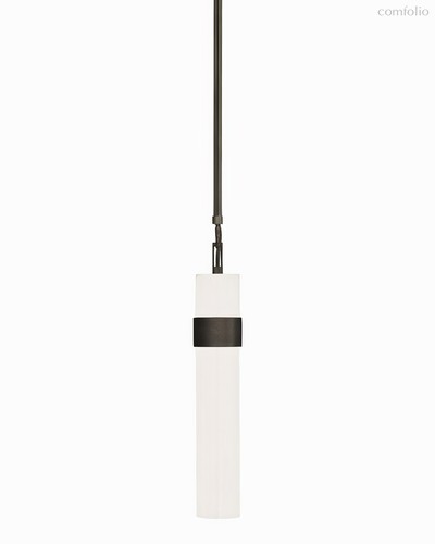 Черный подвесной светильник Готье с белым плафоном, цвет белый - Louvre Home