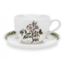 Чашка для завтрака с блюдцем Portmeirion "Ботанический сад.Шиповник" 500мл - Portmeirion