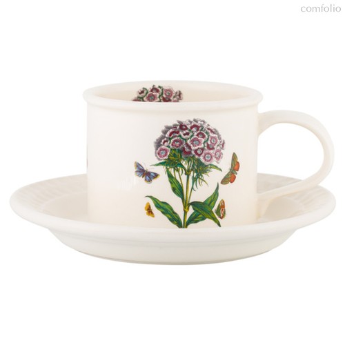Чашка чайная с блюдцем Portmeirion "Ботанический сад. Рельеф. Гвоздика турецкая" 260мл - Portmeirion