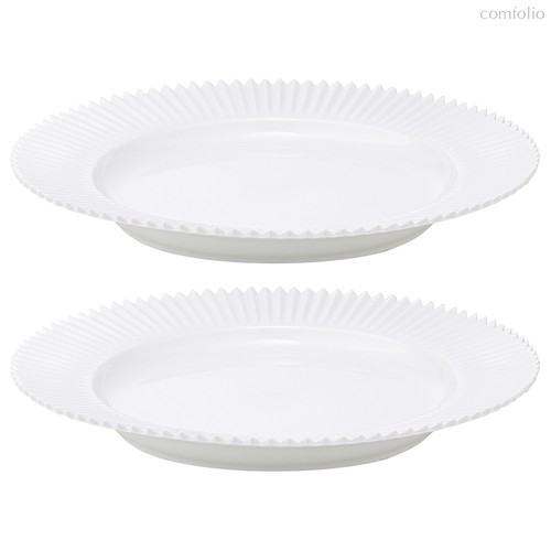 Набор из двух тарелок белого цвета из коллекции Edge, 26 см - Tkano