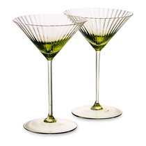 Набор бокалов для мартини Anna Von Lipa Лион 210 мл, 2 шт, стекло хрустальное, зеленый - Anna Von Lipa