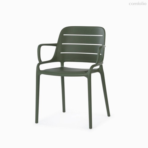 Обеденный стул Robyn c подлокотниками, цвет зеленый - Cosmo