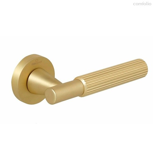 Дверная ручка KNURLINGS SOHO STRIPED, в полоску МР35 матовое золото - Cebi