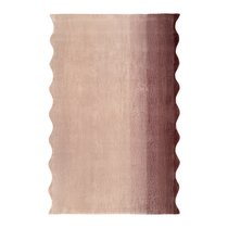 Ковер из шерсти Over Horizon цвета марсала из коллекции Trendy Ruffles - Tkano