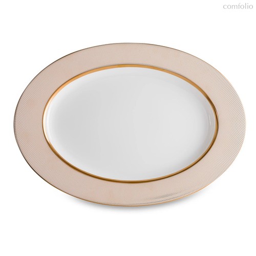 Блюдо овальное Narumi Золотой алмаз 38 см, фарфор костяной, 38 см - Narumi
