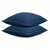 Набор из двух наволочек темно-синего цвета с контрастным кантом из коллекции Essential, 70х70 см - Tkano