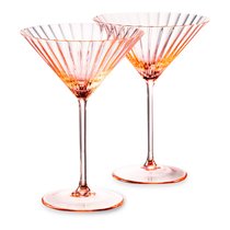 Набор бокалов для мартини Anna Von Lipa Лион 210 мл, 2 шт, стекло хрустальное, розовый - Anna Von Lipa
