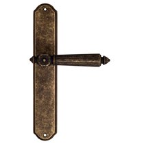 Дверная ручка Venezia Castello на планке PL02 античная бронза