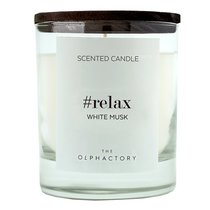 Свеча ароматическая The Olphactory, Relax Black, Белый мускус, 40 ч - Ambientair