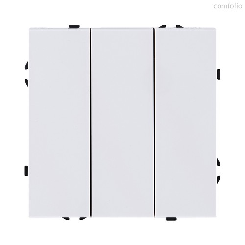 Трехклавишный выключатель 10А/250В Белый глянцевый Kollinger Eclipse EC-710WG - Kollinger