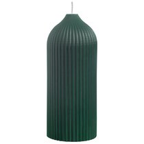 Свеча декоративная темно-зеленого цвета из коллекции Edge, 16,5см - Tkano