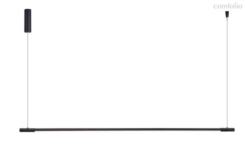 Supreme подвесной LED светильник D22xL1500хW60хH2000мм, 30W, 806Лм, 3000К, 110°, Ra>90, IP20, длина троса - 2000 мм, цвет черный, блок питания в комплекте - Donolux