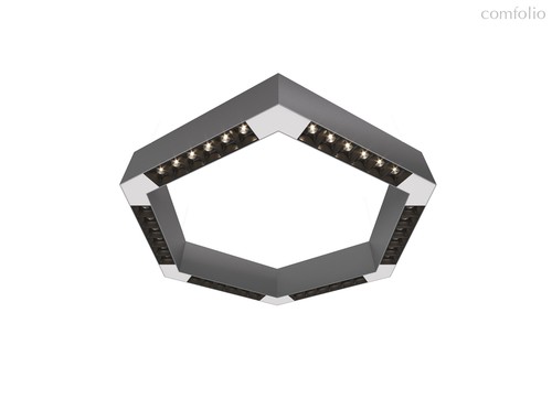 Donolux LED Eye-hex св-к накладной, 36W, 500х433мм, H71,5мм, 2560Lm, 48°, 3000К, IP20, корпус алюмин, цвет алюминий - Donolux