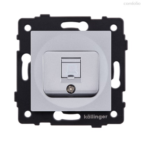 Розетка Ethernet RJ45 Cat.6, серый Kollinger REA-018GY для Aspekt, Eleganz, Reflex - Kollinger