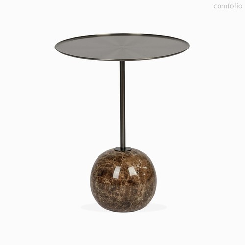 Кофейный столик Brasil 4 диаметр 45, цвет коричневый/черный - Cosmo