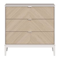 Комод Fjord 3 ящика (белый), цвет белый - Ellipse