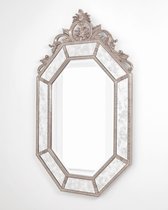 Серебряное настенное зеркало Лидс, цвет серебряный - Louvre Home