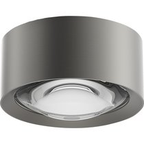 OCCHIO светильник потолочный накладной 8W, D90xH45мм, Ra>90, 75°, 3000К, IP54, PF0.9 матовое серебро, источник питания в комплекте - Donolux