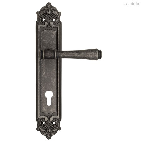 Дверная ручка на планке Fratelli Cattini "PICCO" CYL PL96-IA античное серебро - Fratelli Cattini