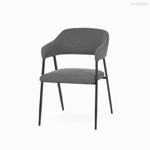 Обеденный стул Strict, цвет матовый черный/серый - Cosmo