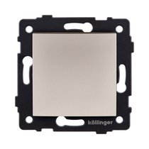 Выключатель 1-клавишный проходной 10А/250В, изогнутый, золотой Kollinger REA-R-003GD для Aspekt, Eleganz, Reflex - Kollinger