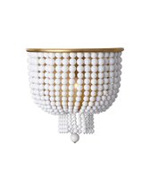 Золотой настенный светильник Бувье, цвет белый - Louvre Home