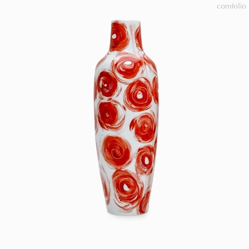 Ваза Rosalie высота 80, цвет белый/красный - Cosmo