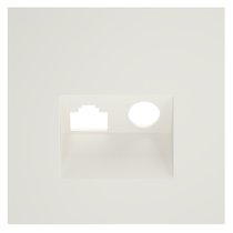 Накладка для розетки TV+RJ45 кат. 6, S70 хлопок - Voltum