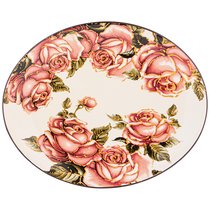 Блюдо Овальное Корейская Роза 31,5x25,5 см Высота 3 см