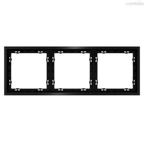 Рамка металлическая на 3 поста, S70 Metal антрацит - Voltum