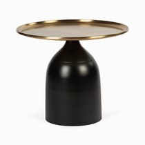 Кофейный столик Arvid диаметр 53, цвет золотой/черный - Cosmo