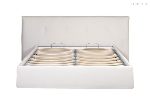 Кровать Комо (Como) c подъем. мех. шенилл белый Мисс (Miss) 01 270x240x110 - Garda Decor
