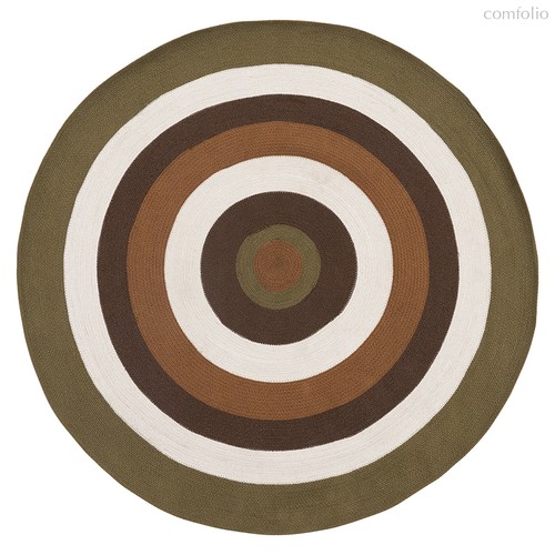 Ковер из хлопка Target коричневого цвета из коллекции Ethnic, d150 см - Tkano