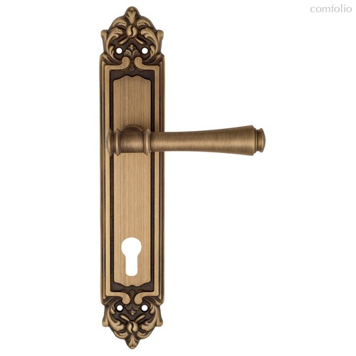 Дверная ручка Venezia Callisto CYL на планке PL96 матовая бронза - Venezia Collezione
