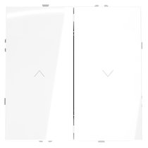 Выключатель встраиваемый VOLTUM S70 для жалюзи 10А, белый глянцевый - Voltum